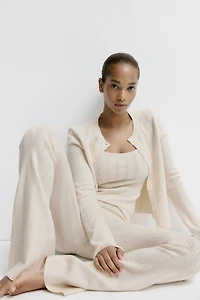 Pointelle-Knit Viscose-Blend Pants