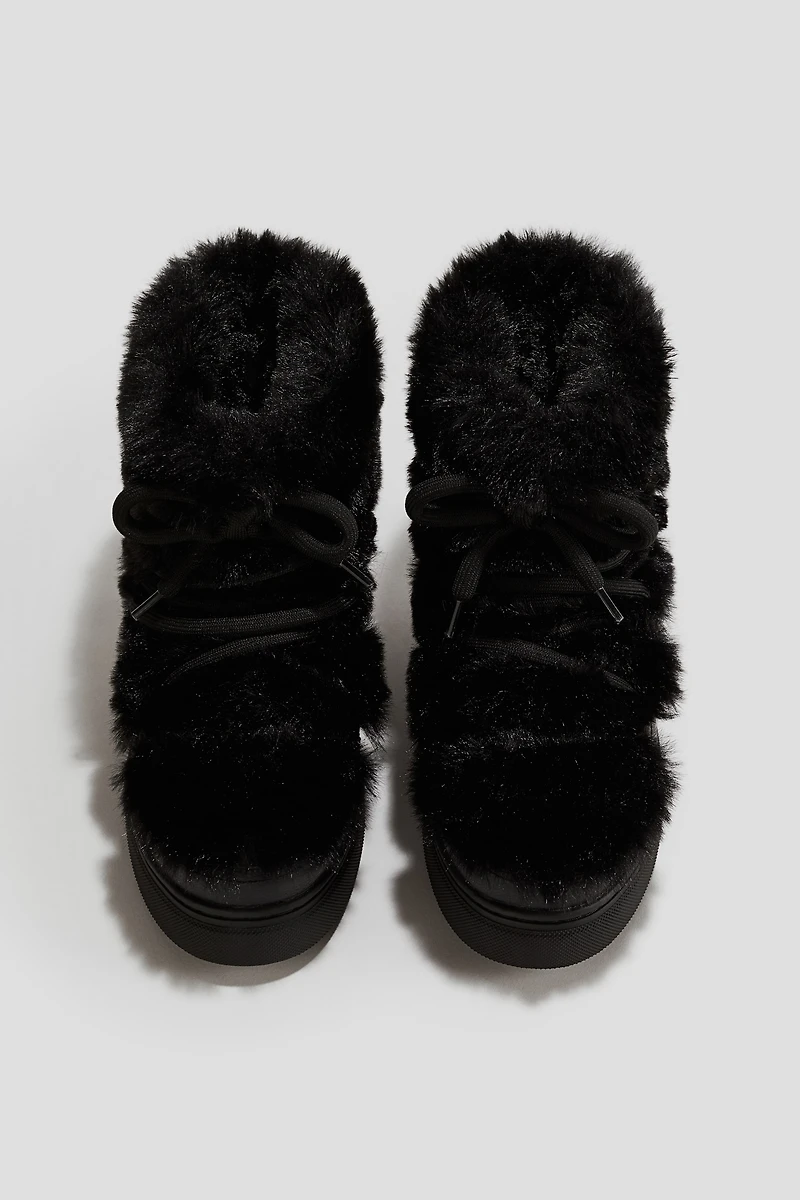 Warm-Lined Fluffy Snow Boots
