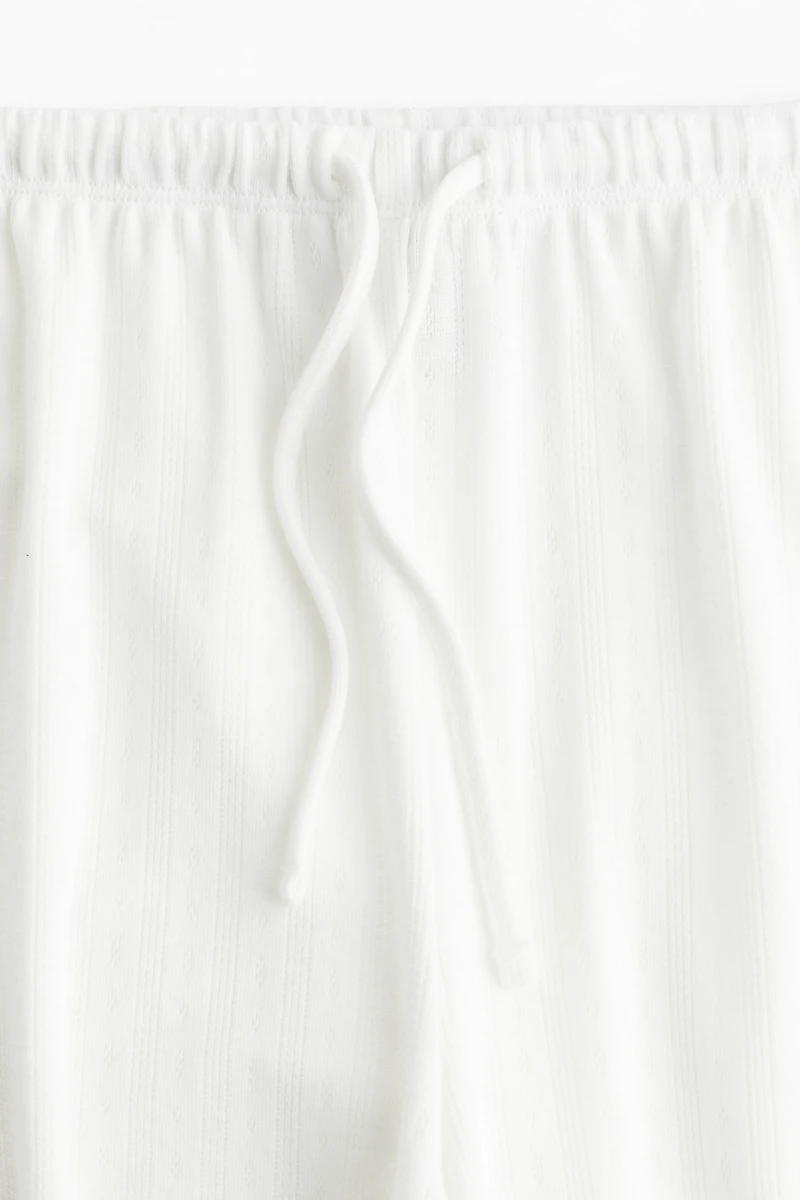 Wide-Leg Drawstring Pants