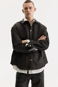 Regular-Fit Coated Overshirt