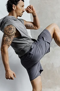 Loose-Fit Sleeveless Sports Hoodie