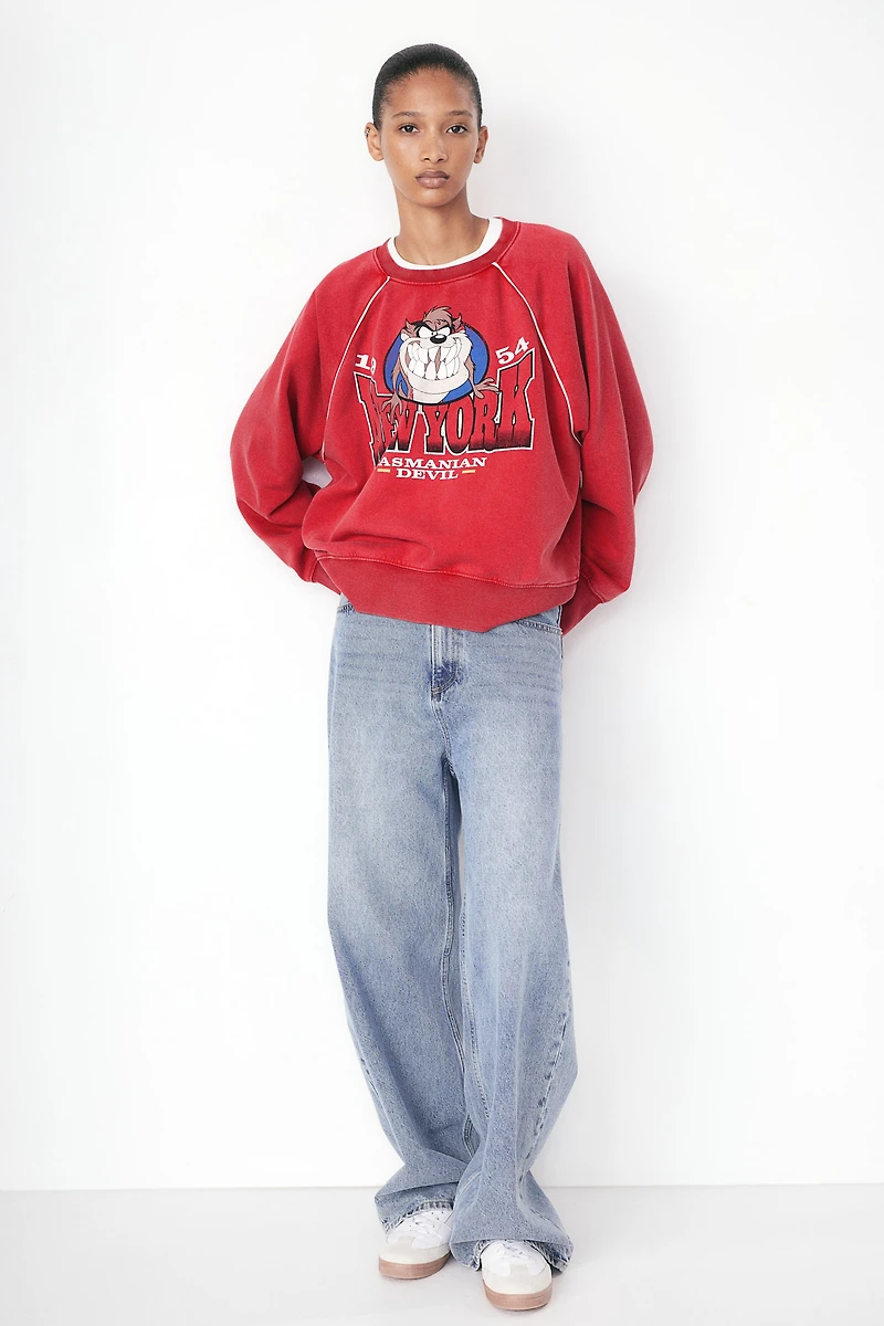Oversized Printed Sweatshirt