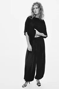 Cape-Detail Jersey Top