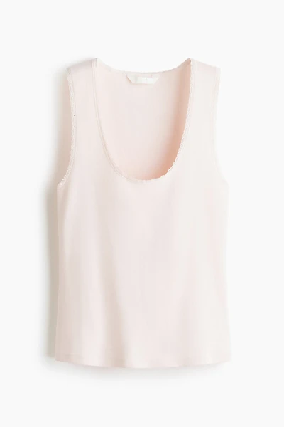 Lace-Trimmed Tank Top