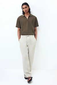 Regular-Fit Open-Knit Polo Shirt
