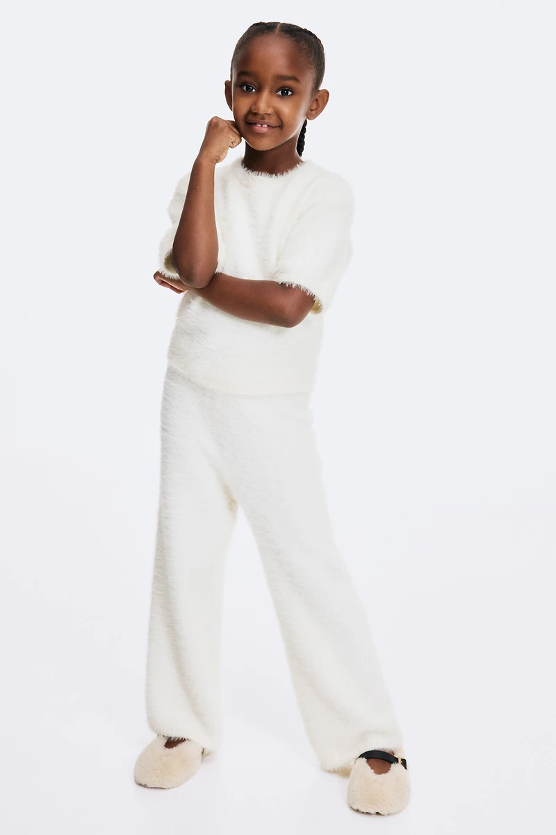 Legging en tricot duveteux