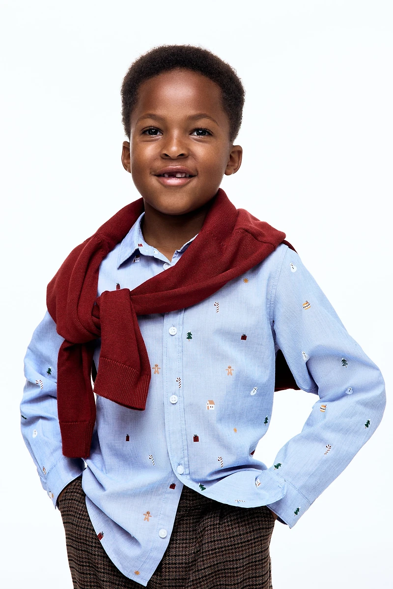 Chemise en coton à motif