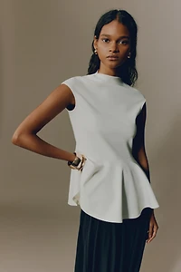 Haut péplum en jersey point de Rome