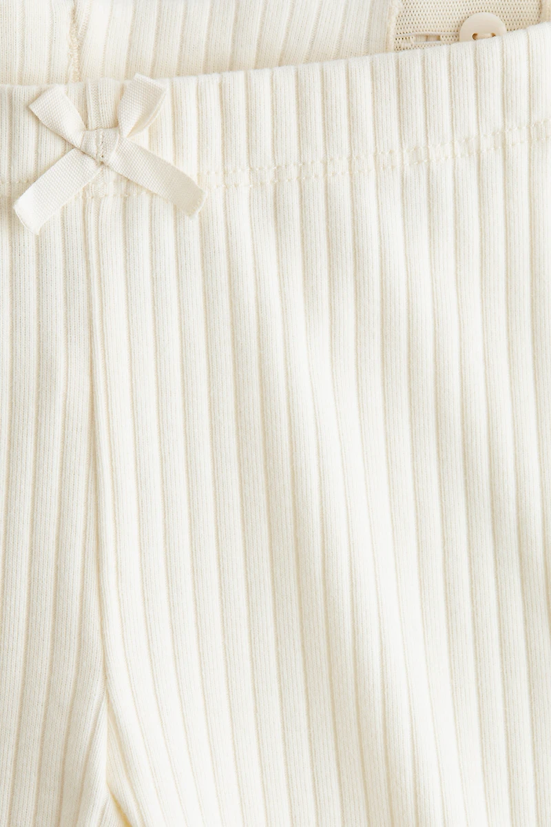 Ribbed Cotton Leggings