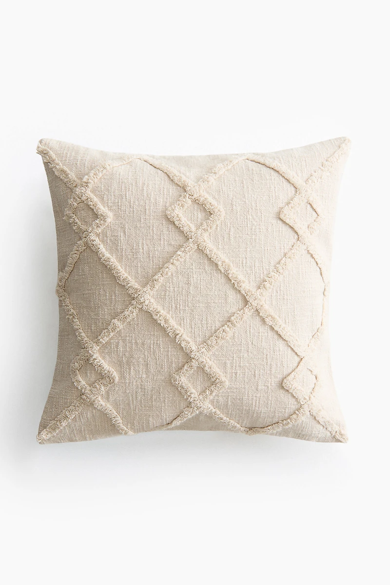Tufted Cotton Cushion Cover