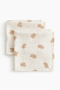 2-Pack Small Muslin Burp Cloths