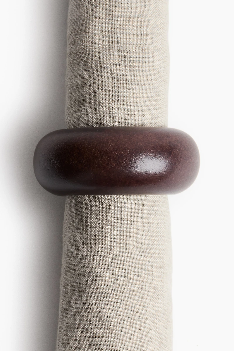 Lot de 4 ronds de serviette en bois