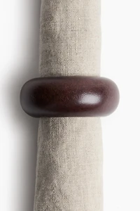 Lot de 4 ronds de serviette en bois