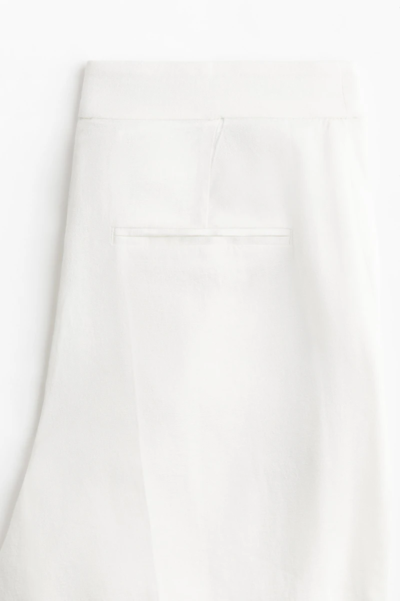 Bootcut Linen-Blend Pants