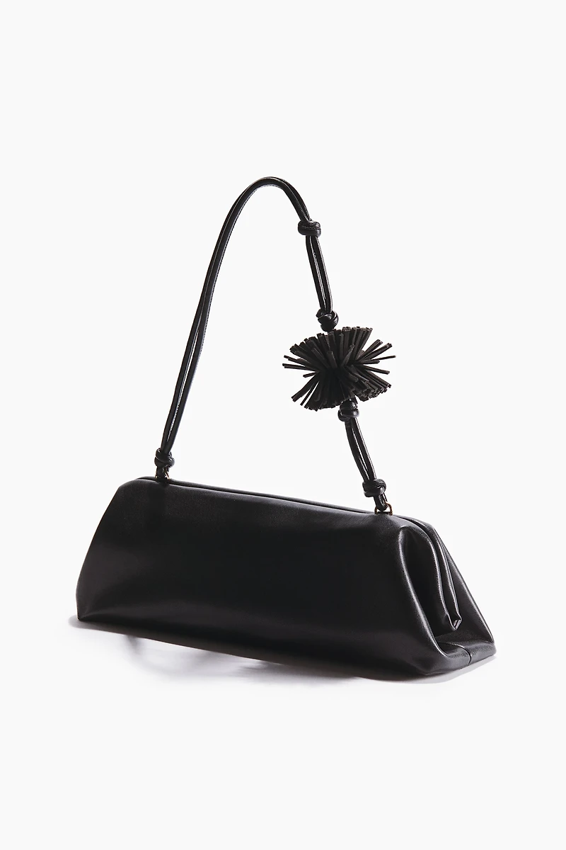 Pompom-Detail Shoulder Bag