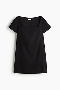 Linen-Blend Shift Dress
