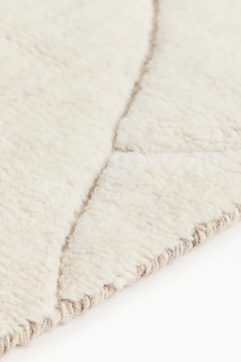 Wool-Blend Fringed Rug