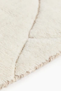 Wool-Blend Fringed Rug