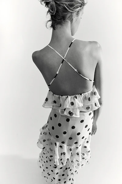 Flounced Strappy Top