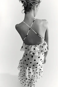 Flounced Strappy Top
