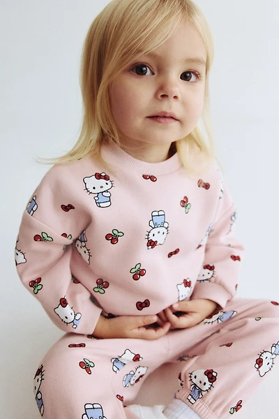 2-Piece Printed Sweatshirt and Joggers Set