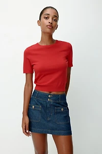 T-shirt en fin tricot