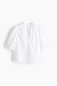 Blouse en coton avec broderie anglaise