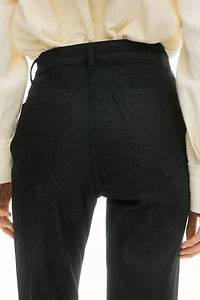 Flared Slit-Front Jeans