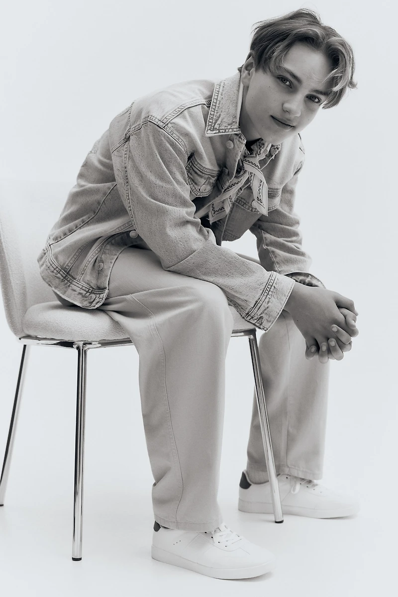 Loose-Fit Cotton Twill Pants