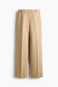 Linen-Blend Dress Pants
