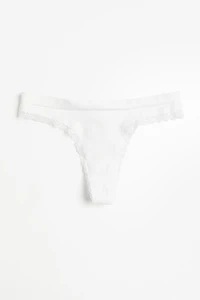 Lot de 2 culottes Thong sans coutures à dentelle