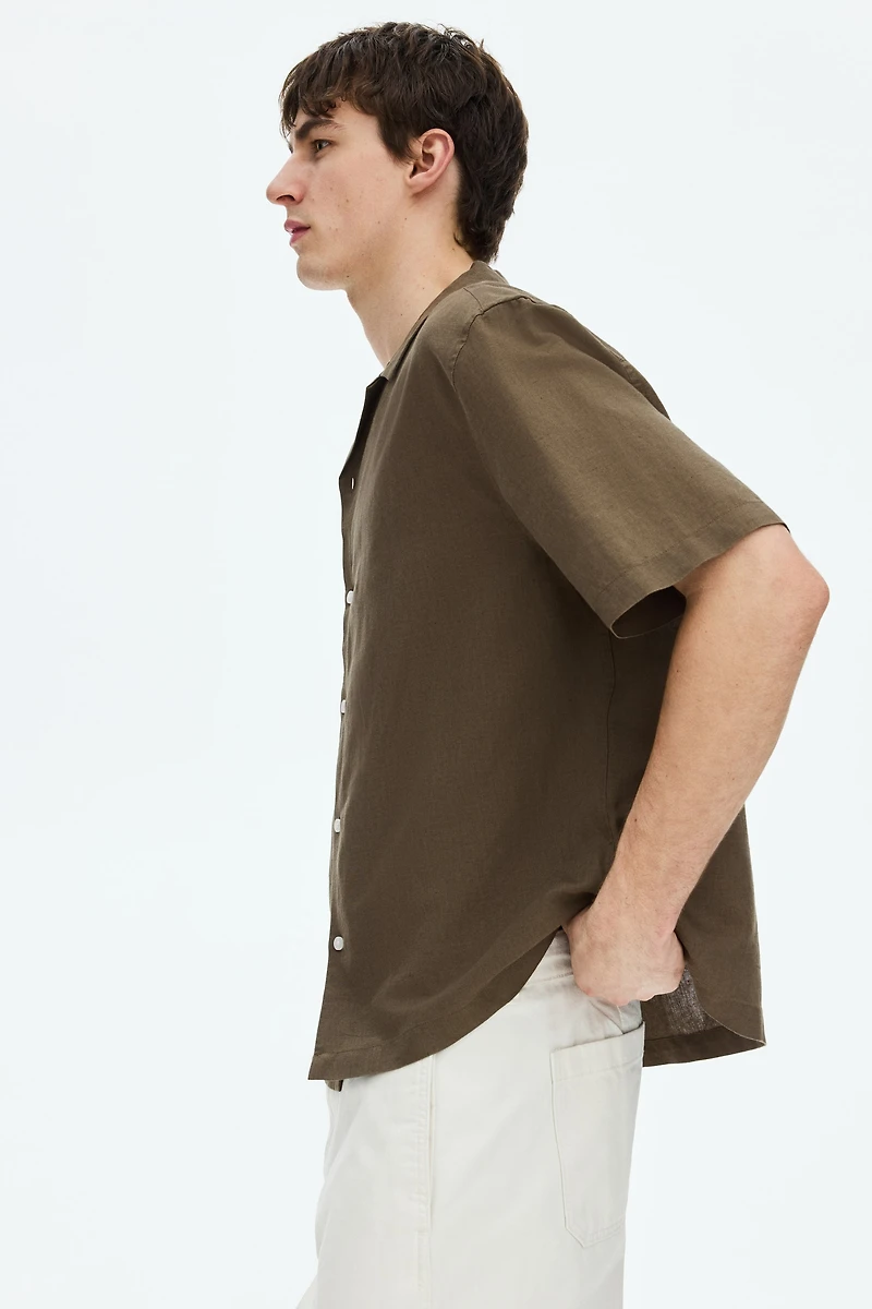 Relaxed-Fit Linen-Blend Resort Shirt