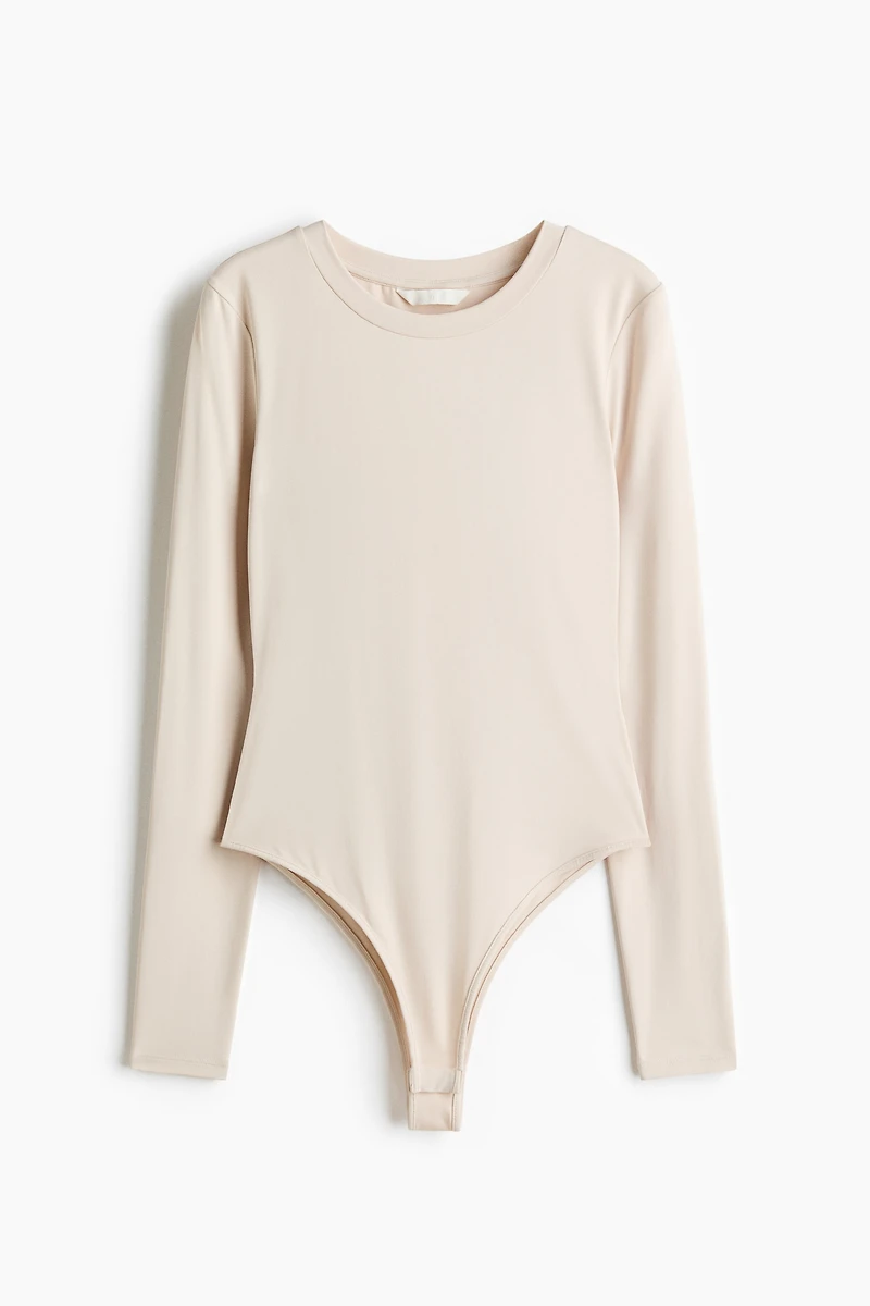 Long-Sleeved Microfiber Bodysuit