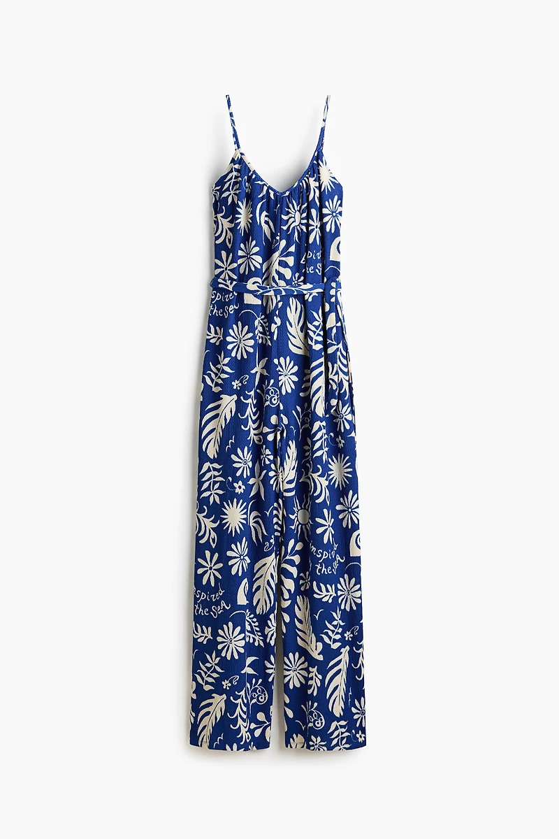 Tie-Belt Jumpsuit