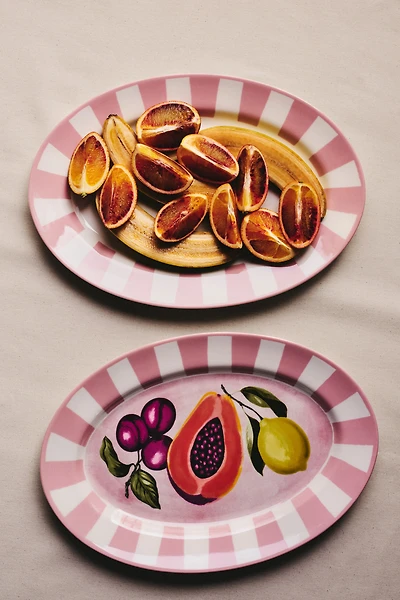 Large Serving Plate with Motif