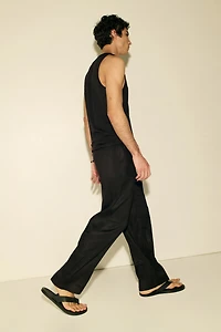 Easy Care Loose-Fit Linen-Blend Pants