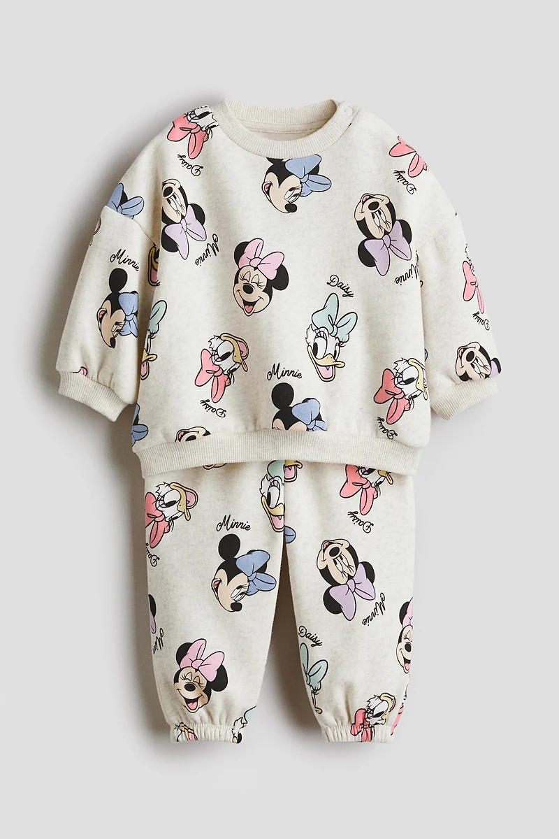 2-Piece Printed Sweatshirt and Joggers Set