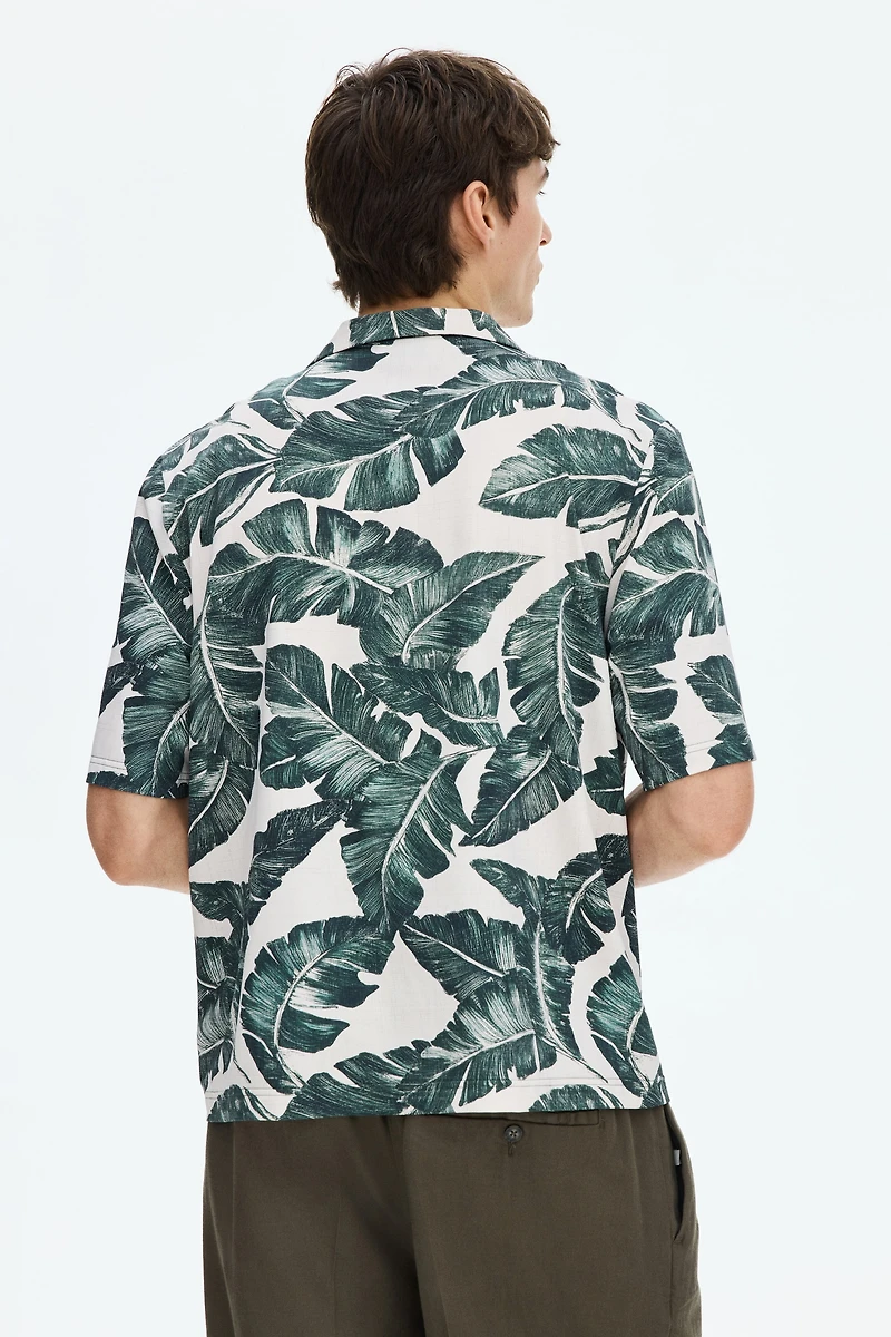 Chemise classique à col cubain