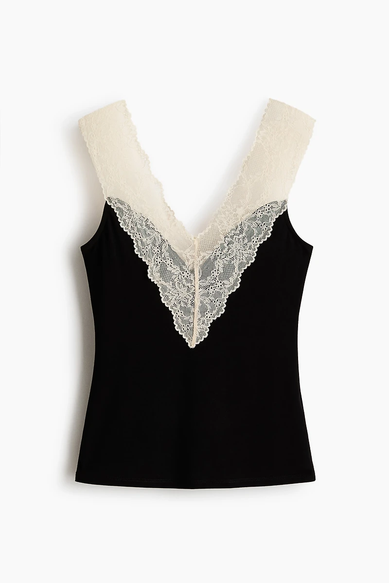 Lace-Trimmed Top