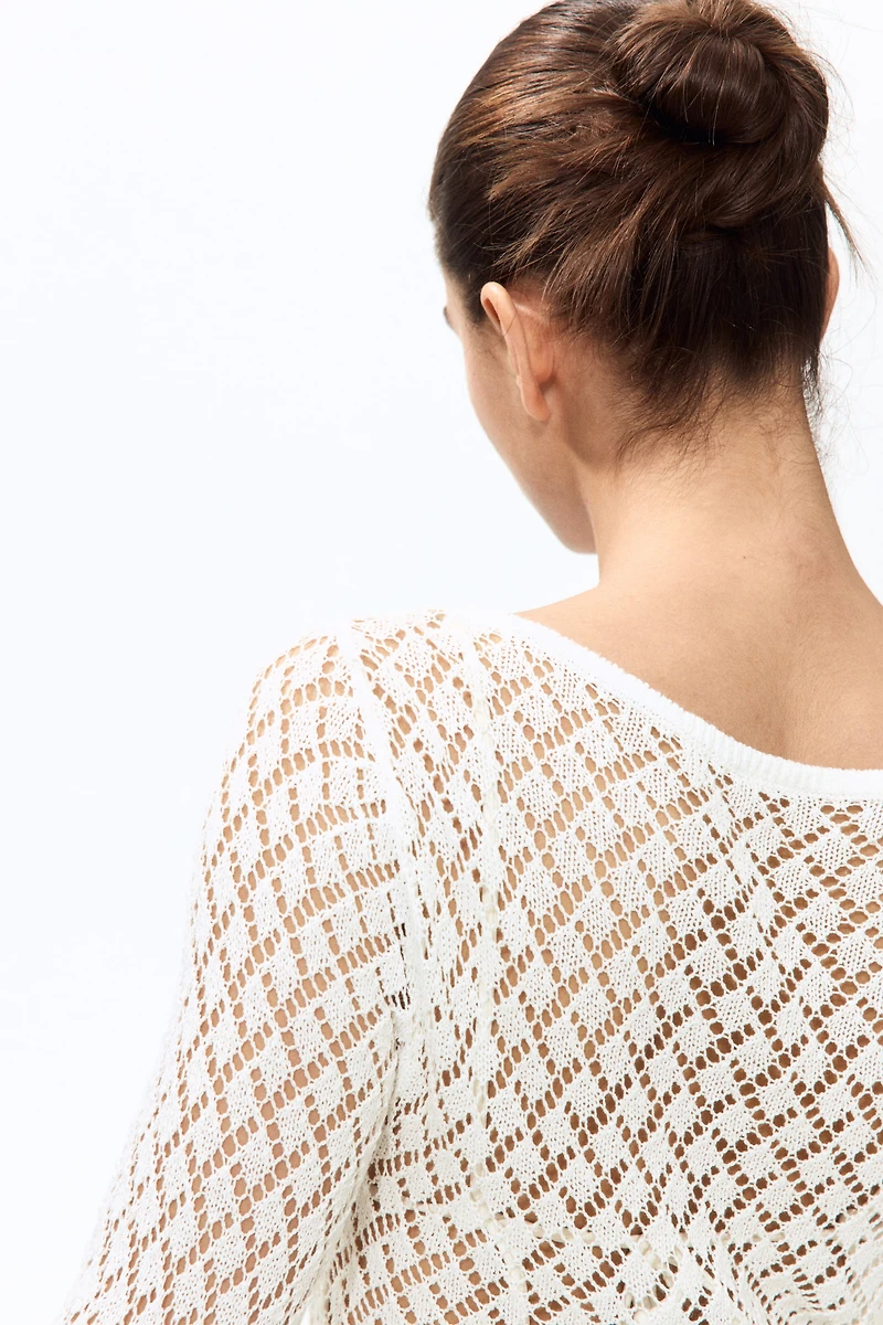 Pointelle-Knit Beach Dress