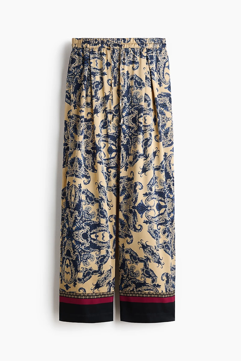 Barrel-Leg Drawstring Pants
