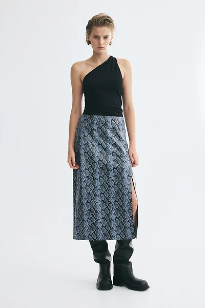 Coated Pencil Skirt
