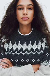 Jacquard-Knit Sweater