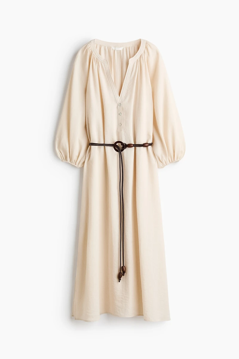 Oversized Tie-Belt Dress