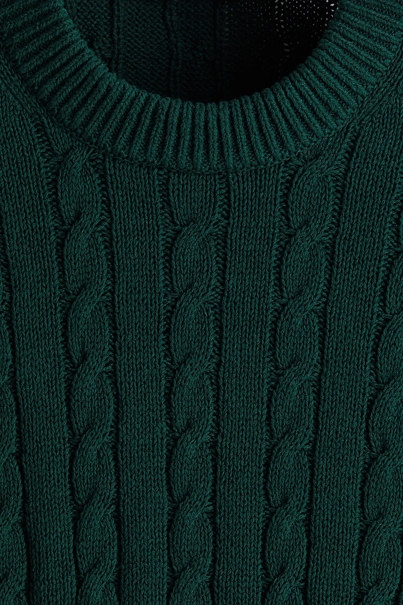 Regular-Fit Cable-Knit Sweater