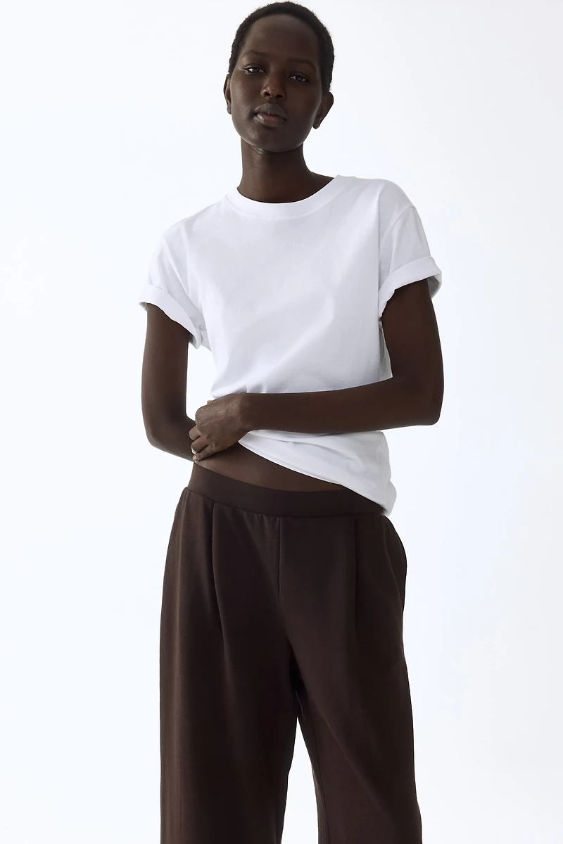 Pantalon de jogging interlock avec jambes larges