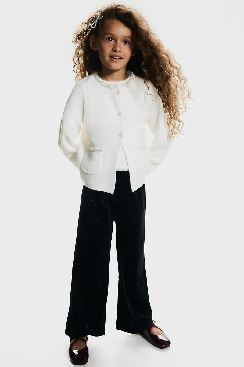 Bead-Detail Cardigan