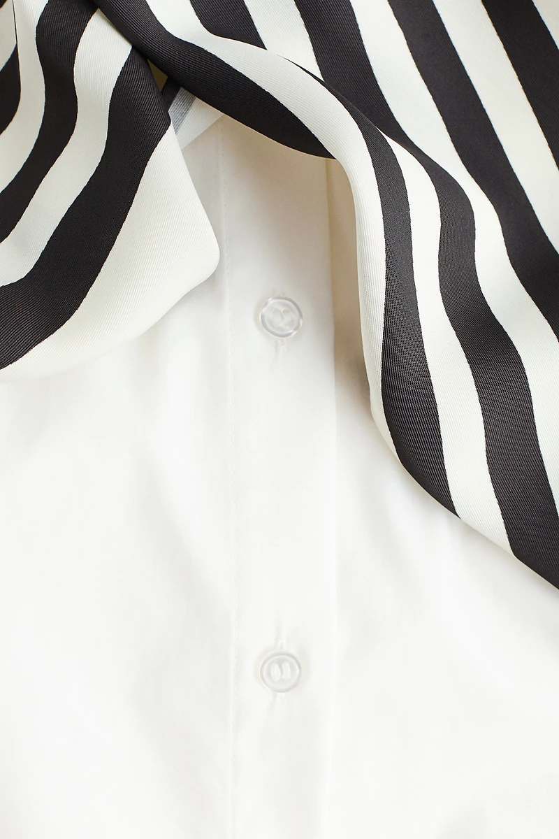 Scarf-Detail Shirt