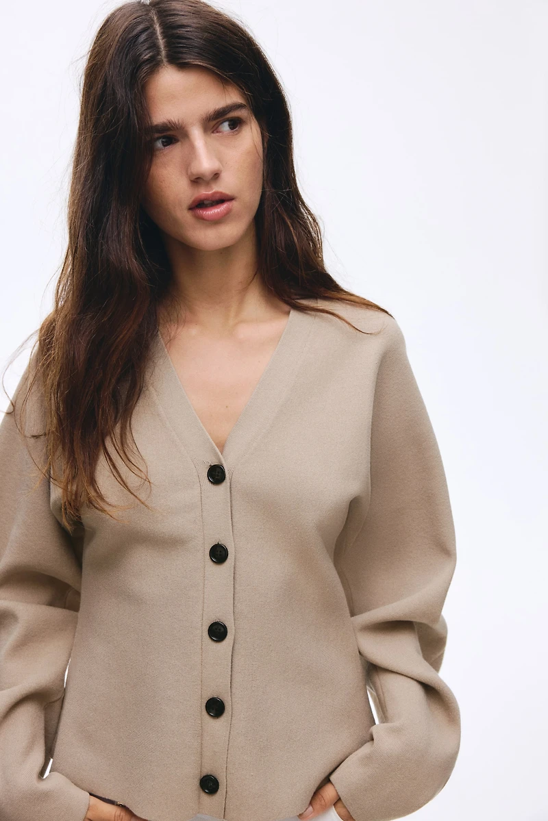 Chandail péplum en soie mélangée