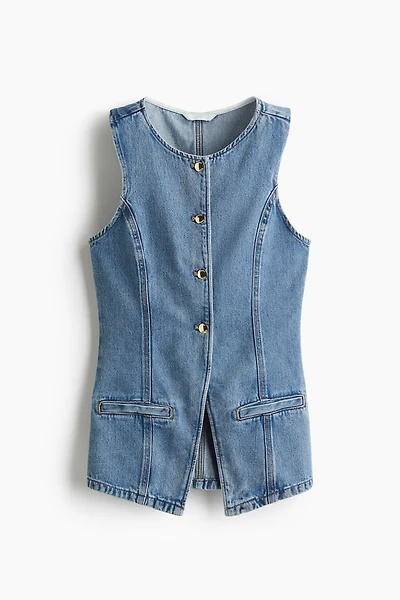 Gilet habillé en denim sans manches